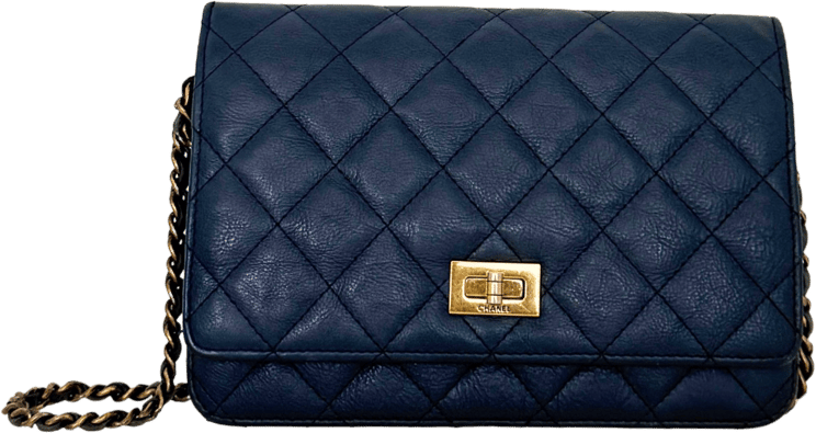 Chanel Chanel Wallet on Chain 2.55 Reissue Navy blue / good