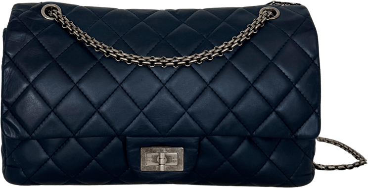 Chanel Chanel 2.55 Reissue 227 Double Flap Bag Navy Blue / good
