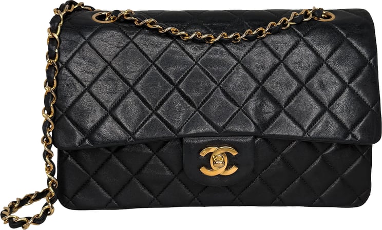 Chanel Chanel Timeless Medium Double Flap Bag Lambskin Black / very good