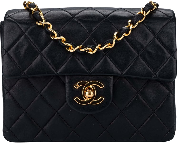 Chanel Chanel Quilted Lambskin 24K Gold Mini Single Flap Crossbody Bag