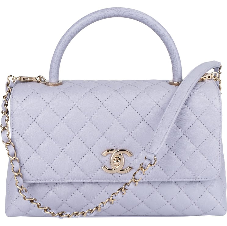 Chanel Chanel Quilted Caviar Leather CC Coco Top Handle Handbag