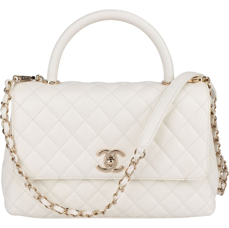 Chanel Chanel Quilted Caviar Leather CC Coco Top Handle Handbag