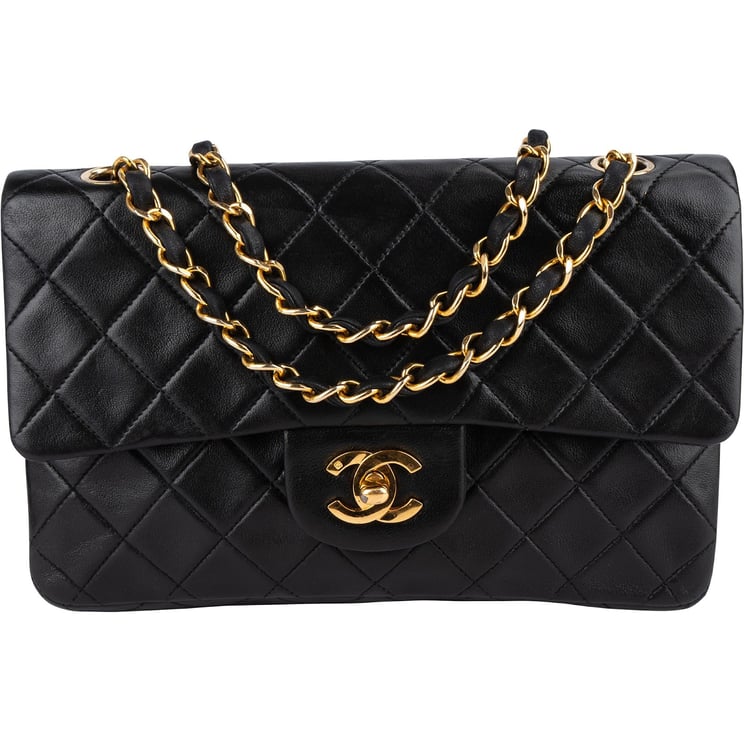 Chanel Chanel Quilted Lambskin 24K Gold Small Double Flap Shoulder Bag