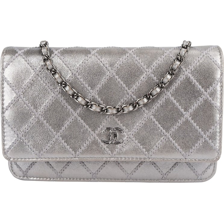 Chanel Chanel Quilted Metallic CC Wallet On Chain Crosbody Bag