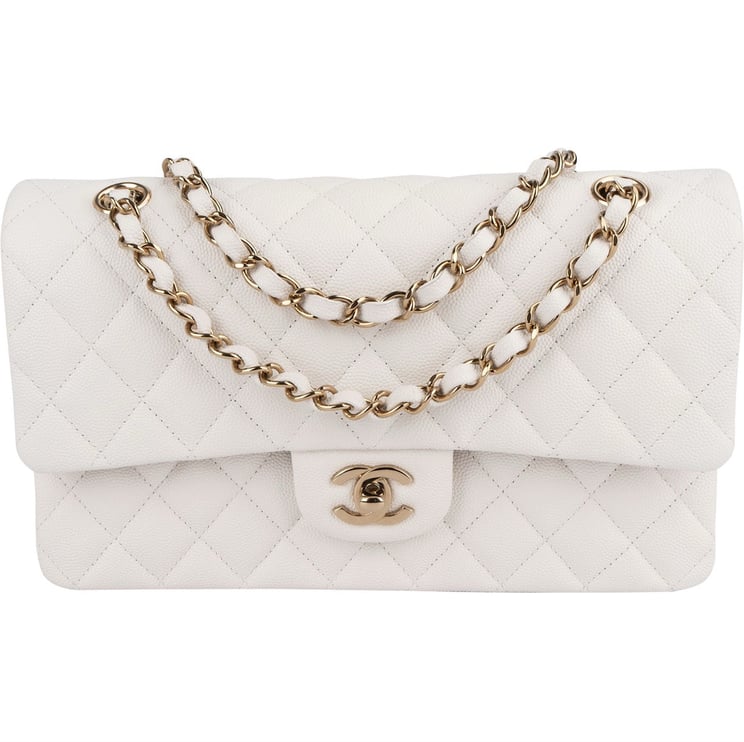 Chanel Chanel Quilted Caviar Leather Medium Double Flap Shoulder Bag