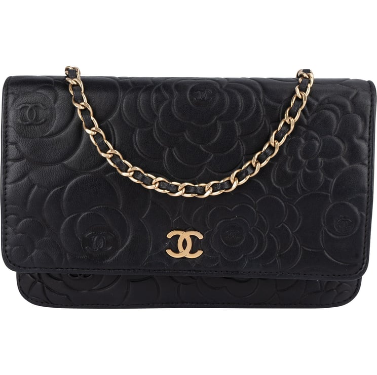 Chanel Chanel Embossed Leather Camellia Wallet On Chain Crossbody Bag