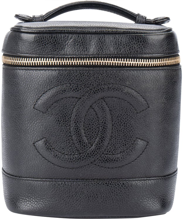 Chanel Chanel Noir Caviar Leather CC Leather Beauty Case