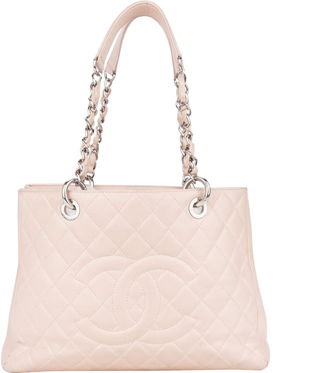 Chanel Chanel Rose Quilted Caviar Leather Palladium CC Shoulder Bag
