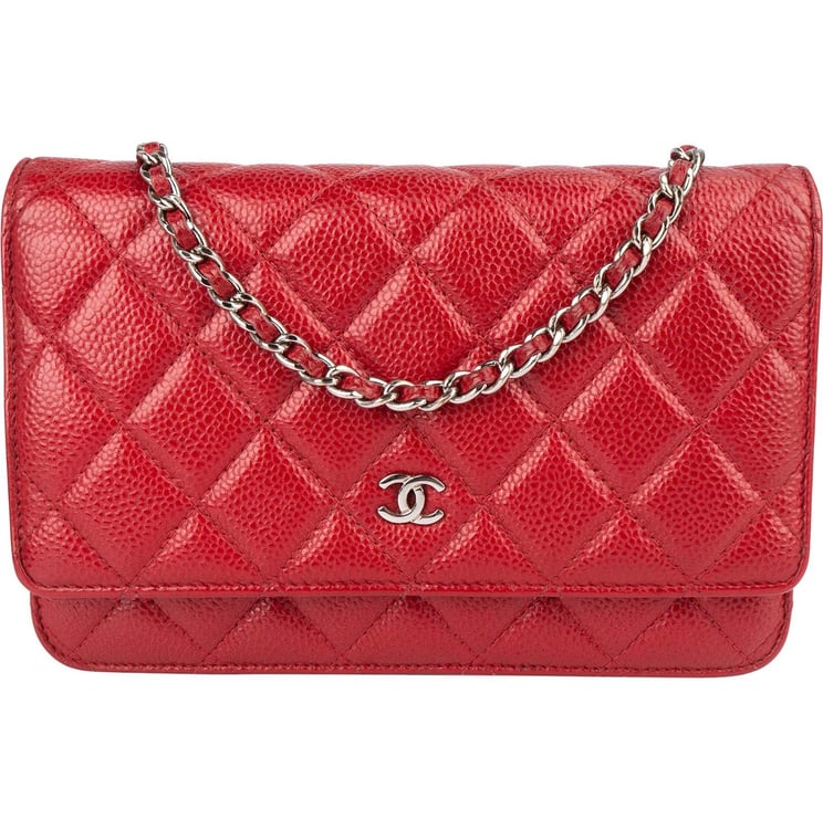 Chanel Chanel Quilted Caviar Leather Wallet on Chain Crossbody Bag
