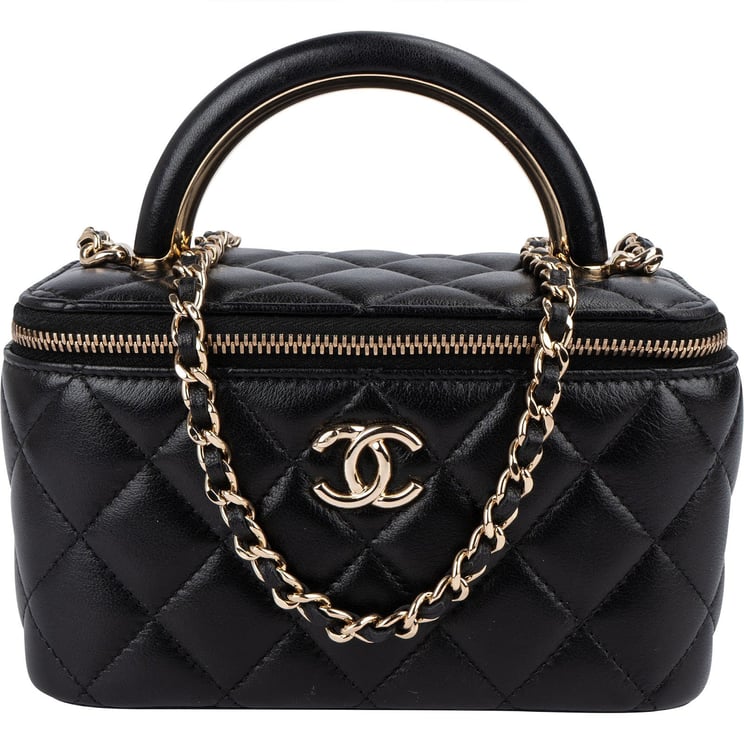 Chanel Chanel Quilted Lambskin Vanity Case Crossbody Bag