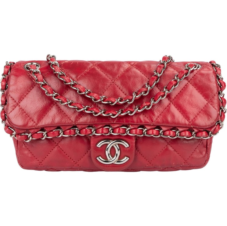 Chanel Chanel Quilted Lambskin Chain Around Mini Single Flap Shoulder Bag