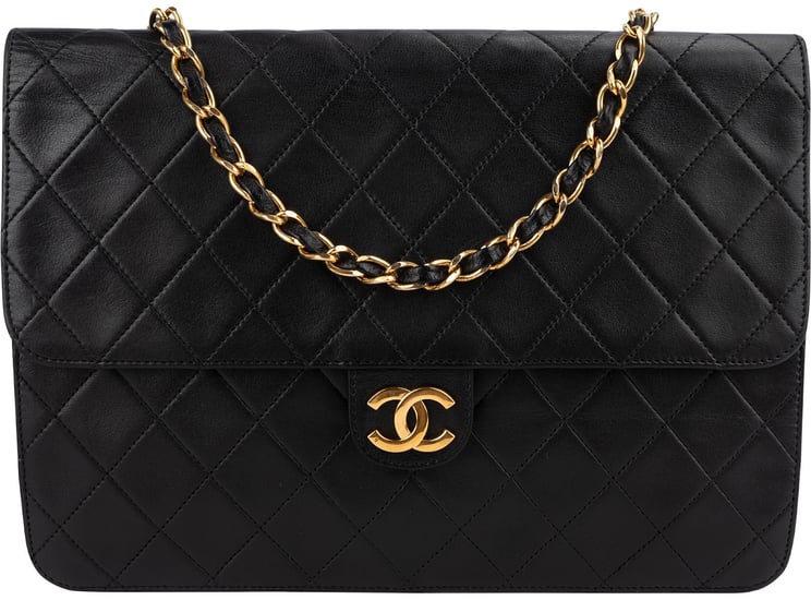 Chanel Chanel Quilted Lambskin 24K Gold Single Flap Shoulder Bag
