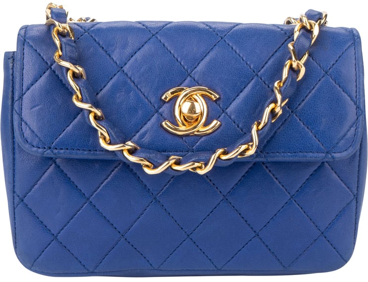 Chanel Chanel Quilted Lambskin 24K Gold Mini Single Flap Crossbody Bag