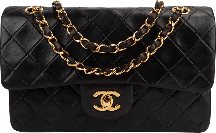 Chanel Chanel Quilted Lambskin 24K Gold Small Double Flap Shoulder Bag