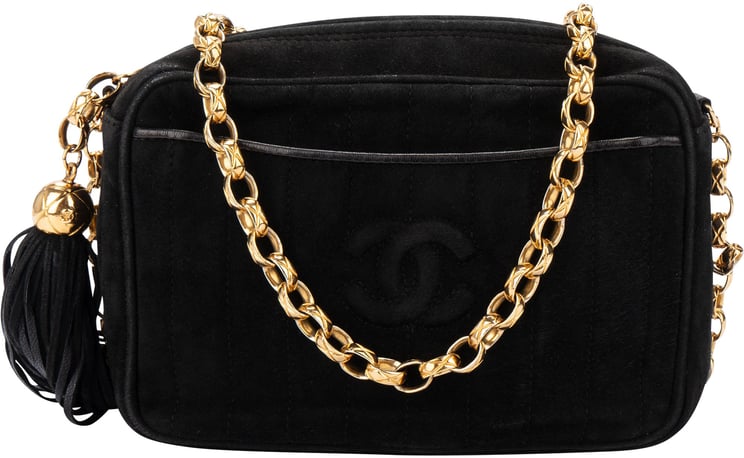 Chanel Chanel Stitching Suede Leather Camera Crossbody Bag