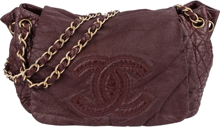 Chanel Chanel Crinkled Patent Stitched CC Single Flap Crossbody Bag