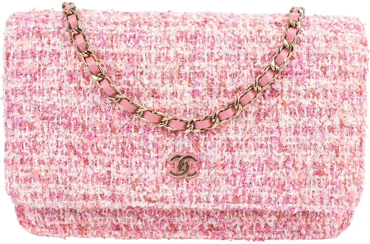 Chanel Chanel Quilted Tweed Wallet on Chain Crossbody Bag