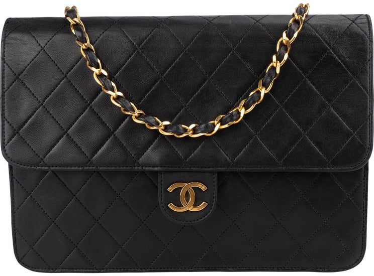 Chanel Chanel Quilted Lambskin 24K Gold Single Flap Shoulder Bag