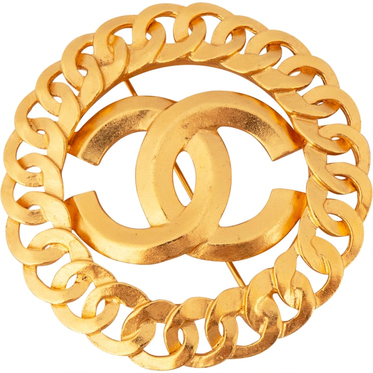 Chanel Chanel Golden Chain CC Brooch