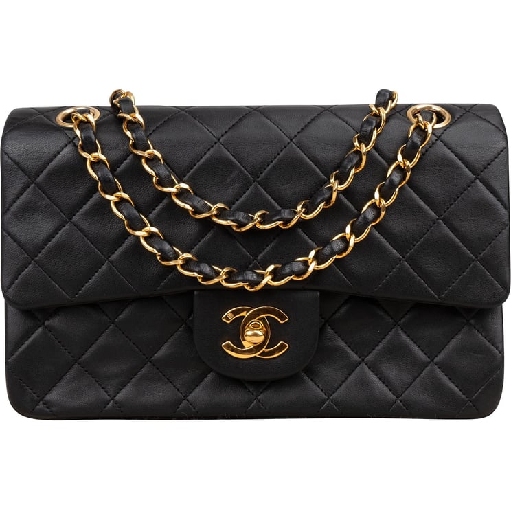 Chanel Chanel Quilted Lambskin 24K Gold Small Double Flap Shoulder Bag