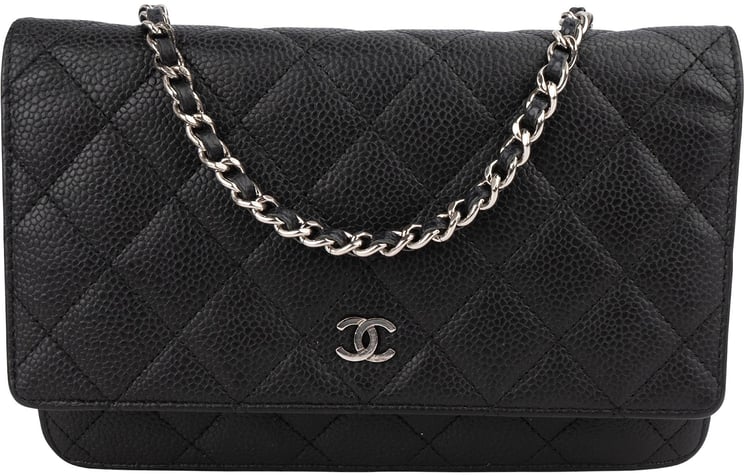 Chanel Chanel Quilted Caviar Leather Wallet on Chain Crossbody Bag
