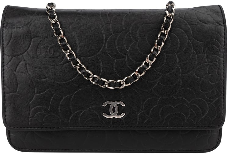 Chanel Chanel Camellia Embossed Wallet on Chain Crossbody Bag