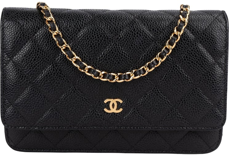 Chanel Chanel Quilted Caviar Leather Wallet on Chain Crossbody Bag