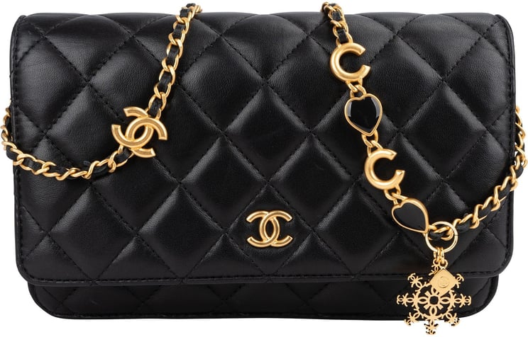 Chanel Chanel Quilted Lambskin Heart Chain Wallet on Chain Crossbody Bag