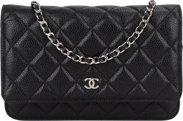 Chanel Chanel Quilted Caviar Leather Wallet on Chain Crossbody Bag