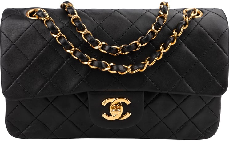 Chanel Chanel Quilted Lambskin 24K Gold Small Double Flap Shoulder Bag