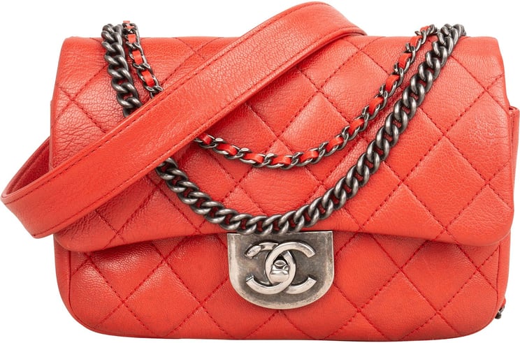 Chanel Chanel Quilted Stitched Goatskin Paris Seoul Double Carry Small Single Flap Crossbody Bag