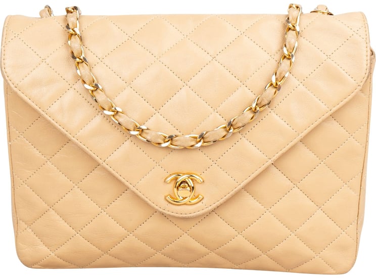 Chanel Chanel Quilted Lambskin 24K Gold Single Flap Shoulder Bag