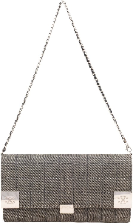 Chanel Chanel Denim Chocolate Bar Single Flap Shoulder Bag