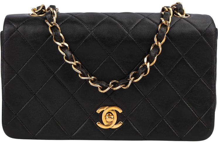 Chanel Chanel Quilted Lambskin Small 24K Gold Single Flap Crossbody Bag