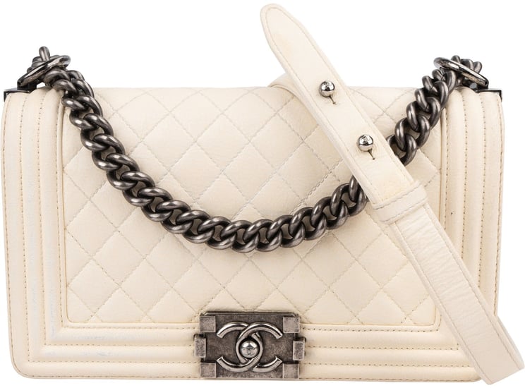 Chanel Chanel Quilted Patent Leather Medium Single Flap Boy Crossbody Bag