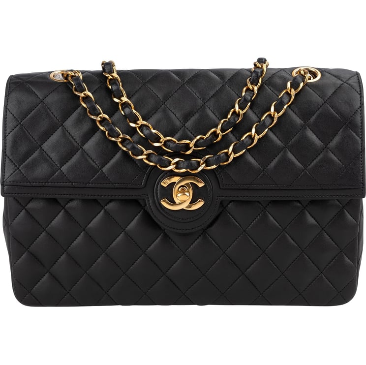 Chanel Chanel Quilted Lambskin 24K Gold Single Flap Shoulder Bag