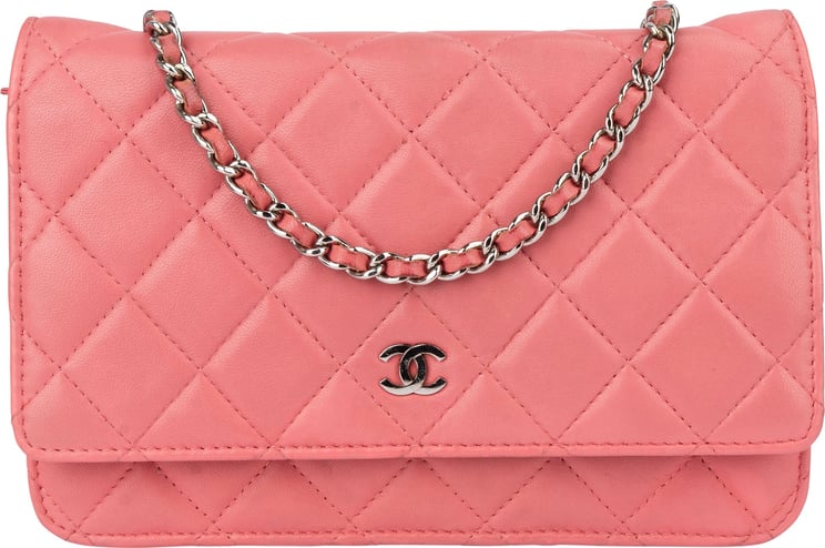 Chanel Chanel Quilted Lambskin Palladium Wallet On Chain Crossbody Bag