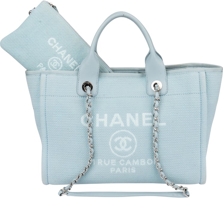 Chanel Chanel Blue Tweed Deauville Handbag