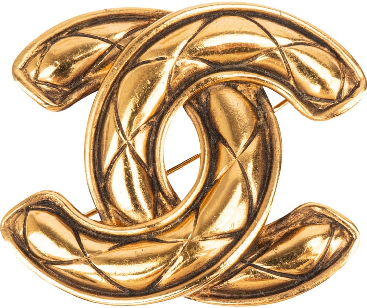 Chanel Chanel Golden Matelasse CC Brooch
