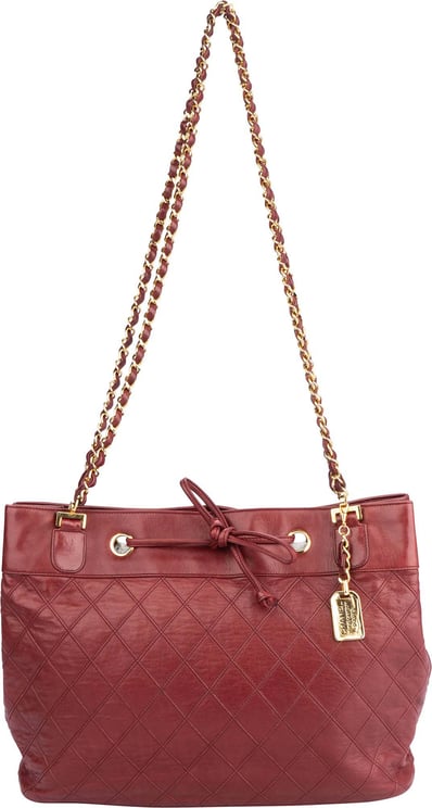 Chanel Chanel Bordeaux Quilted Lambskin Shoulder Bag