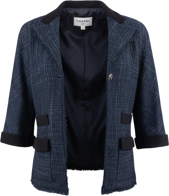 Chanel Chanel Spring Blue Tweed Jacket (D36 / FR38)