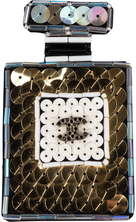 Chanel Chanel Pailetten CC Perfume Bottle Brooch