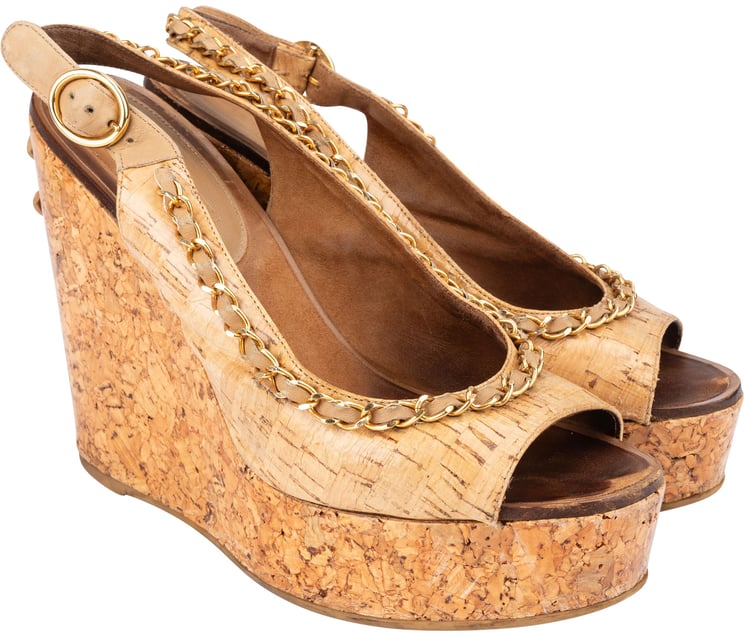Chanel Chanel Cork CC Espadrilles Shoes (36,5)