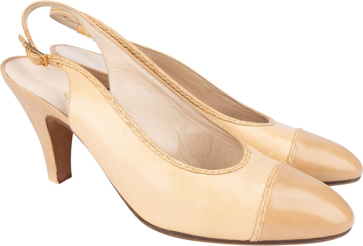 Chanel Chanel Classic Leather Slipback Heels (37)