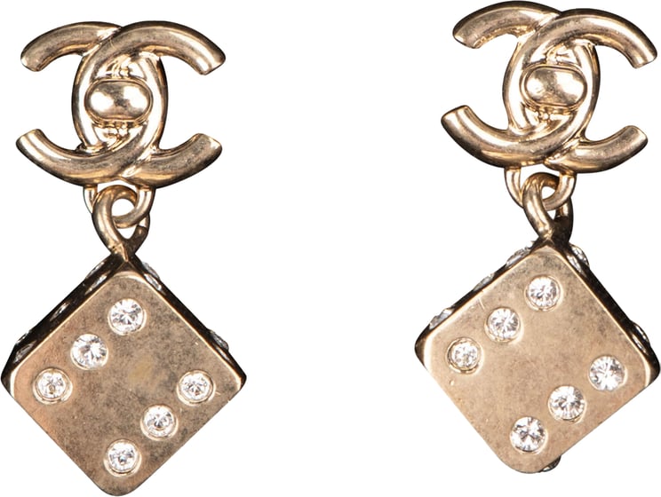 Chanel Chanel Crystal Dice Earrings
