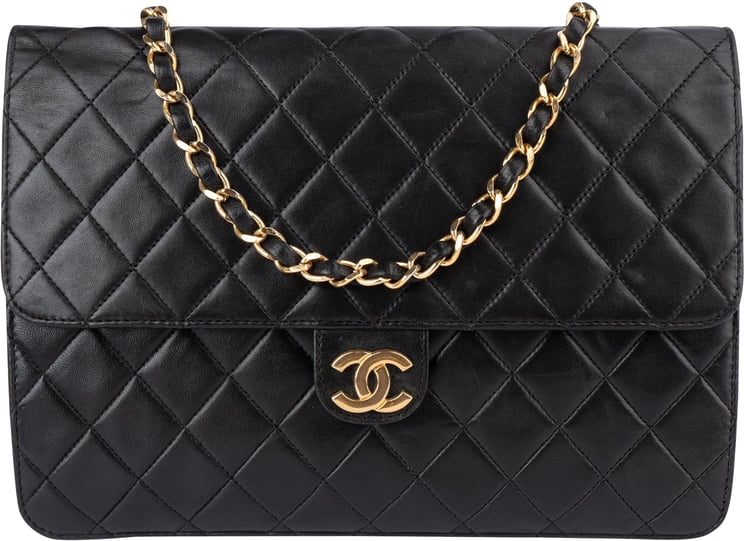 Chanel Chanel Quilted Lambskin CC Single Flap Shoulder Bag
