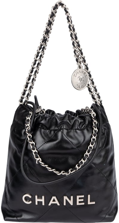 Chanel Chanel Noir Quilted Calfskin Small 22 Shoulder Bag