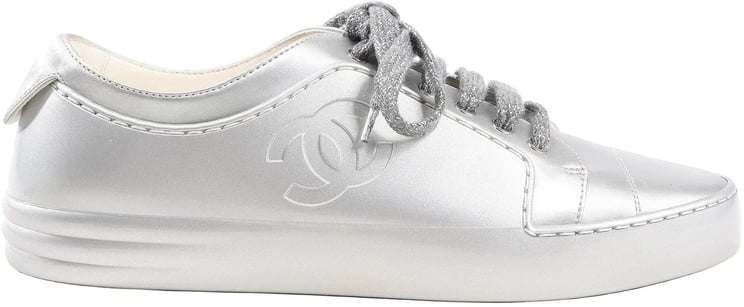 Chanel Chanel Coco Mark Rubber Sneakers in Silver G32719, Size 38 EU