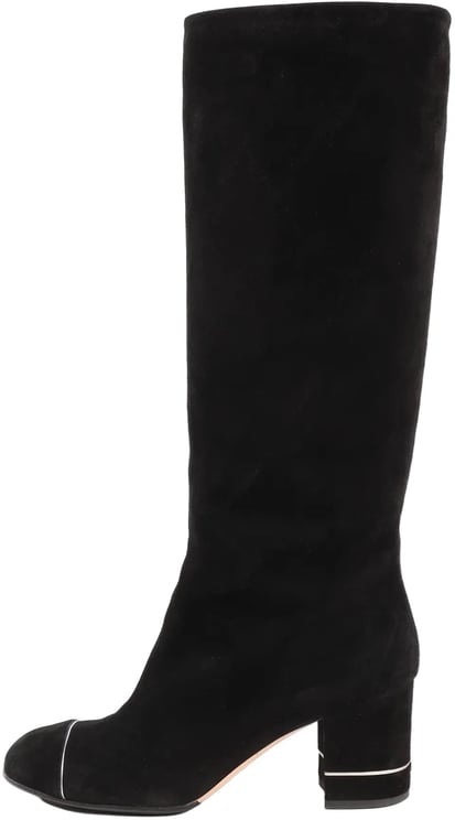 Chanel Chanel Coco Mark 16B Suede Long Boots in Black G32122, Size 39 EU