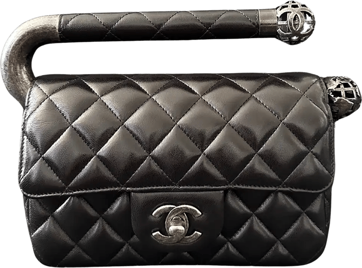 Chanel Chanel Around The World Evening Clutch lambskin black full set